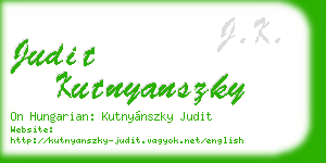judit kutnyanszky business card